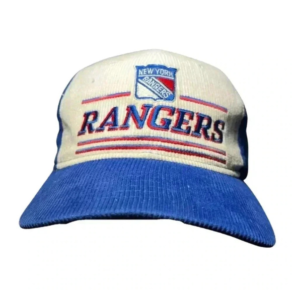 VTG  New York Rangers Ted Fletcher The Classic Corduroy Snapback Hat Cap NHL - Picture 1 of 6